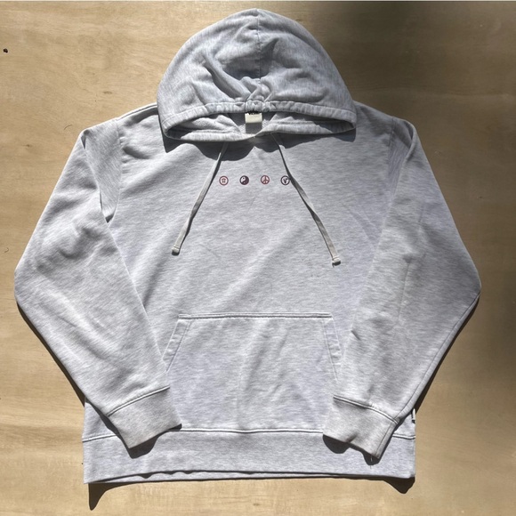 Vans Grey Hoodie Pink Floral Pattern Small - Picture 1 of 8